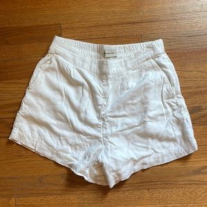 Abercrombie & Fitch White Linen Shorts